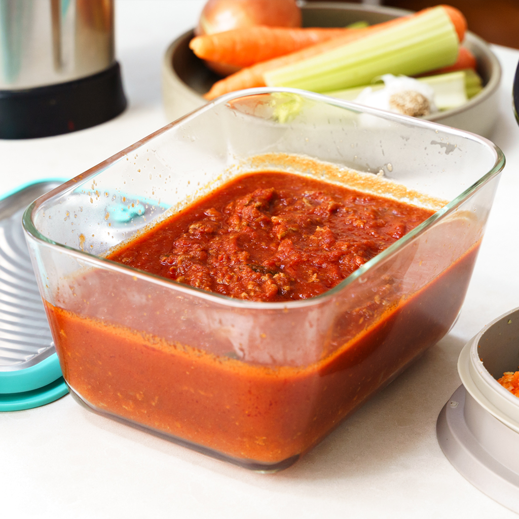 Dry Chopping in a blender for an easy bolognese