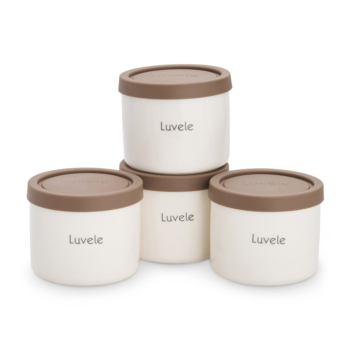 Luvele Pure Yoghurt Maker | 4x 400ml Ceramic Jars SCD & GAPS DIET | Total Capacity 1.5L