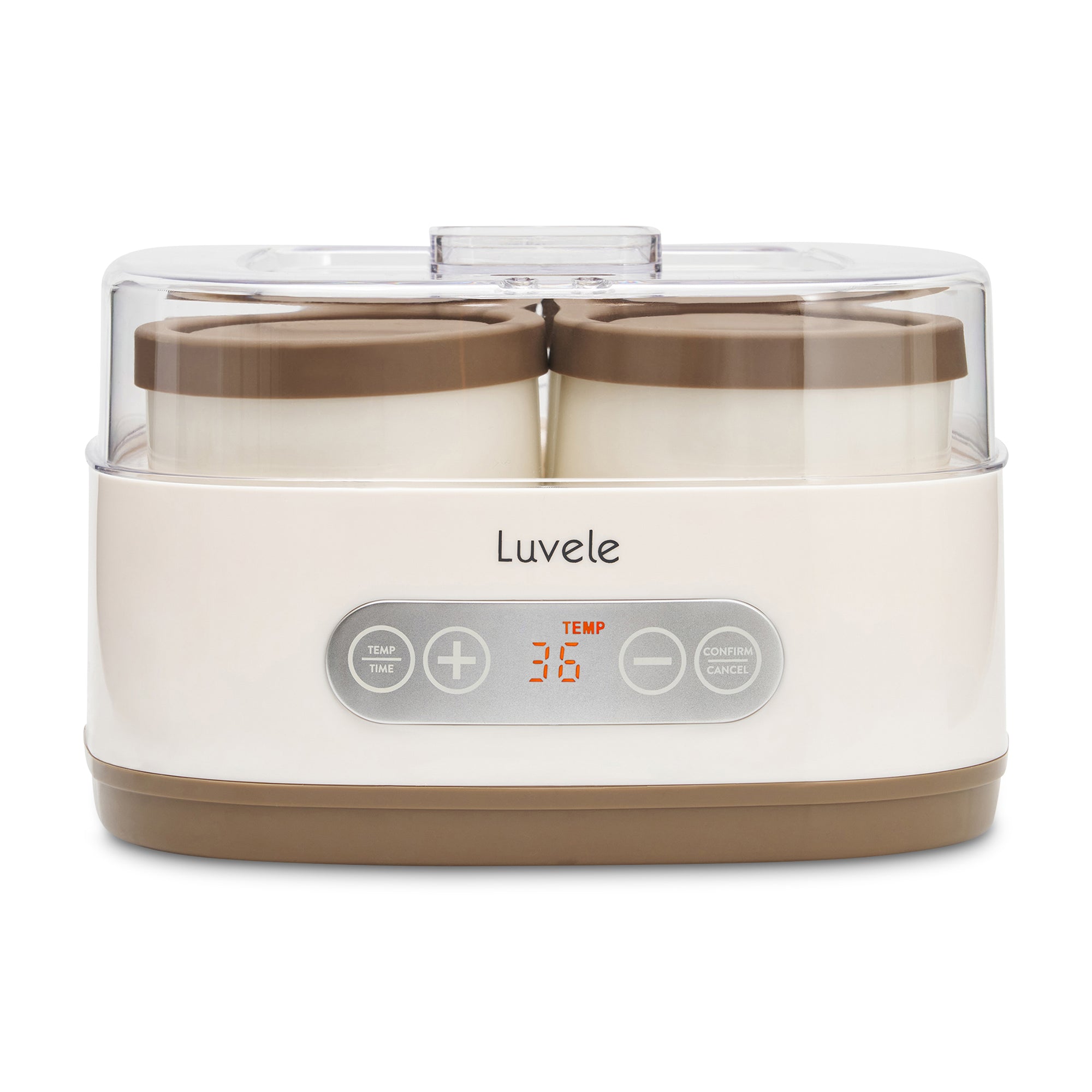 Luvele Pure Yoghurt Maker | 4x 400ml Ceramic Jars SCD & GAPS DIET | Total Capacity 1.5L