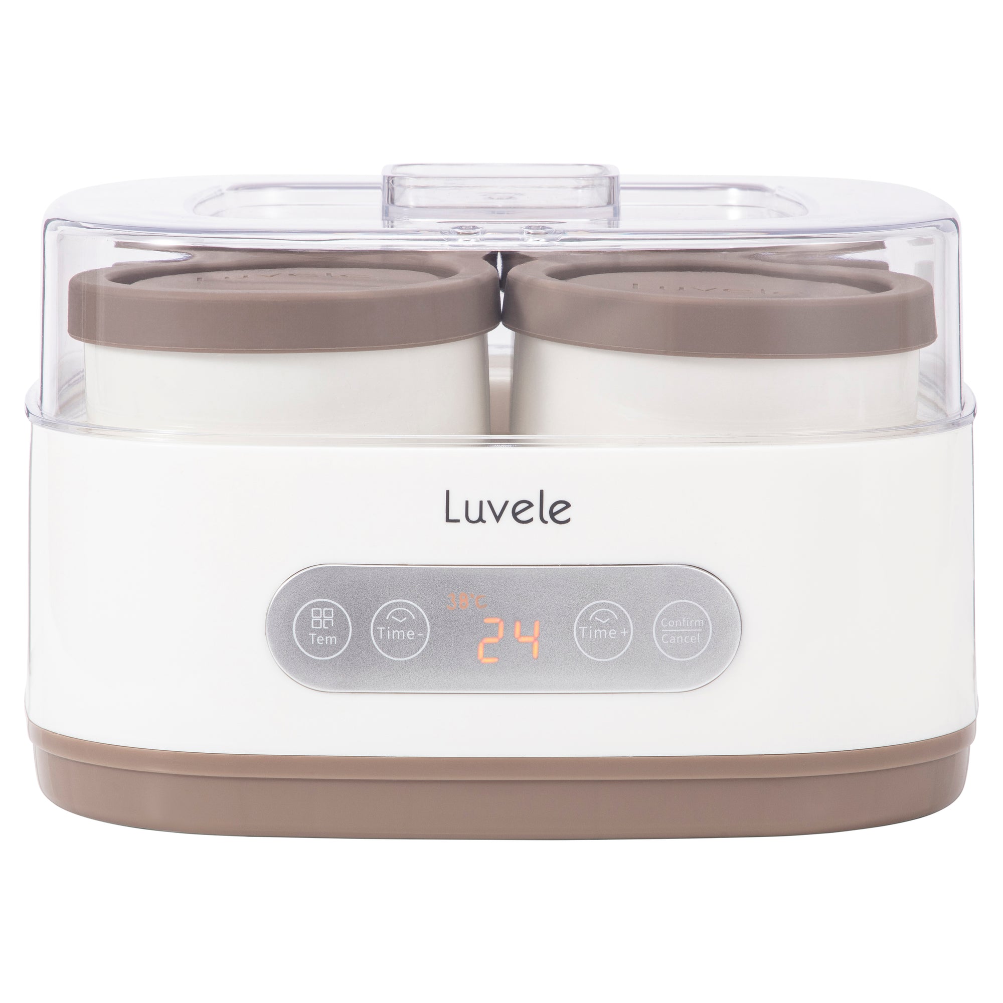 Luvele Pure Yoghurt Maker | 4x 400ml Ceramic Jars SCD & GAPS DIET | Total Capacity 1.5L